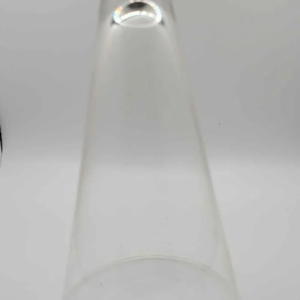 Vintage Clear Glass Trumpet Vase Heavy Weighted Bottom Lily Centerpiece 8 Inch